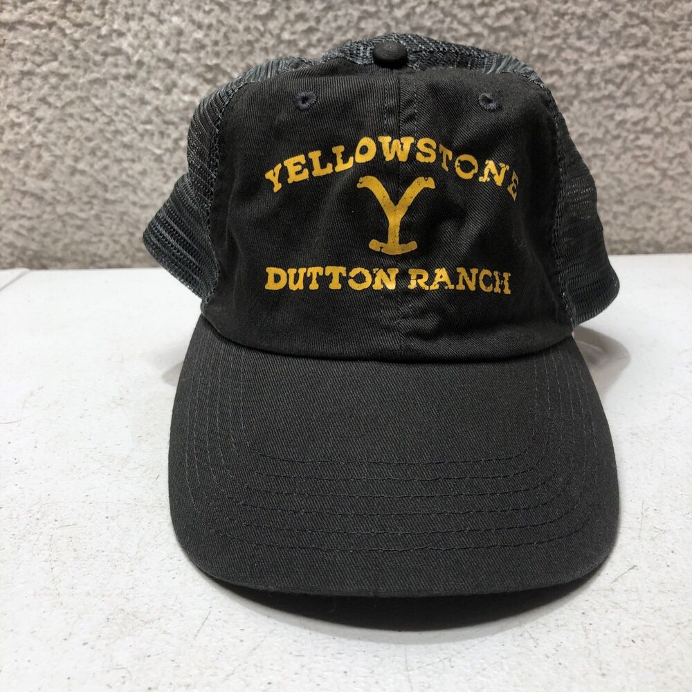 Yellowstone Dutton Ranch Gray Cap adjustable distressed OSFM HAT